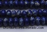 CDE2681 15.5 inches 7*10mm rondelle dyed sea sediment jasper beads