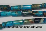 CDE279 15.5 inches 6*12mm tube dyed sea sediment jasper beads