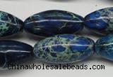 CDE293 15.5 inches 15*30mm rice dyed sea sediment jasper beads