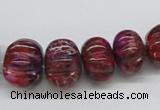 CDE35 15.5 inches multi sizes pumpkin dyed sea sediment jasper beads