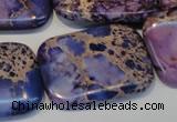 CDE442 15.5 inches 25*35mm rectangle dyed sea sediment jasper beads