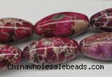 CDE484 15.5 inches 15*30mm rice dyed sea sediment jasper beads