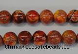 CDE493 15.5 inches 10mm round dyed sea sediment jasper beads