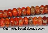 CDE501 15.5 inches 6*10mm rondelle dyed sea sediment jasper beads