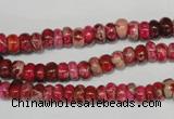 CDE584 15.5 inches 3*6mm rondelle dyed sea sediment jasper beads