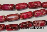 CDE598 15.5 inches 8*16mm column dyed sea sediment jasper beads