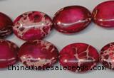 CDE646 15.5 inches 15*20mm oval dyed sea sediment jasper beads