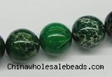 CDE71 15.5 inches 16mm round dyed sea sediment jasper beads