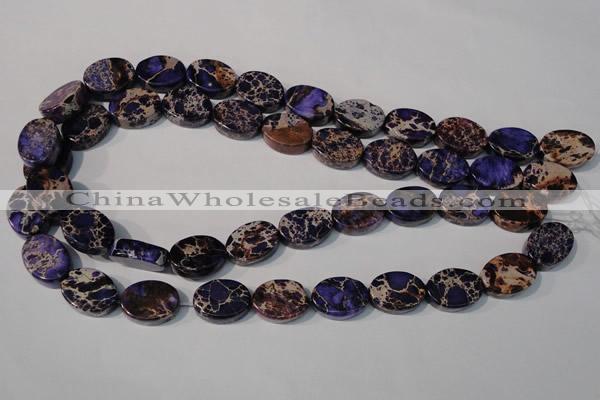 CDE710 15.5 inches 13*18mm oval dyed sea sediment jasper beads