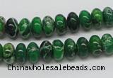 CDE72 15.5 inches 6*10mm rondelle dyed sea sediment jasper beads