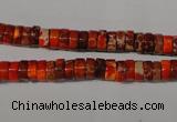 CDE733 15.5 inches 3*6mm heishi dyed sea sediment jasper beads