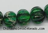 CDE76 15.5 inches multi sizes pumpkin dyed sea sediment jasper beads