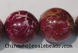 CDE765 15.5 inches 24mm round dyed sea sediment jasper beads