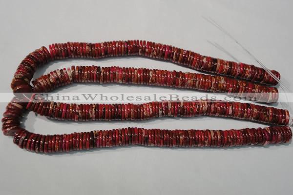 CDE773 15.5 inches 2*12mm dish dyed sea sediment jasper beads