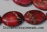 CDE783 15.5 inches 18*25mm oval dyed sea sediment jasper beads