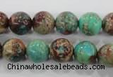 CDE805 15.5 inches 12mm round dyed sea sediment jasper beads wholesale