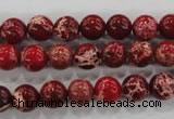 CDE822 15.5 inches 8mm round dyed sea sediment jasper beads wholesale