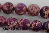 CDE835 15.5 inches 14mm round dyed sea sediment jasper beads wholesale
