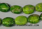 CDE940 15.5 inches 12*16mm oval dyed sea sediment jasper beads