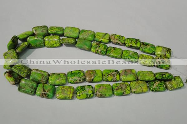 CDE949 15.5 inches 15*20mm rectangle dyed sea sediment jasper beads