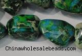 CDE961 15.5 inches 18*20mm nuggets dyed sea sediment jasper beads