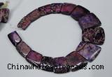 CDE991 Top drilled 18*25mm - 27*35mm trapezoid sea sediment jasper beads