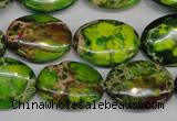 CDI118 15.5 inches 15*20mm oval dyed imperial jasper beads