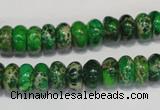 CDI161 15.5 inches 6*10mm rondelle dyed imperial jasper beads