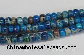 CDI274 15.5 inches 4*6mm rondelle dyed imperial jasper beads