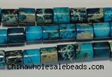 CDI280 15.5 inches 8*8mm tube dyed imperial jasper beads