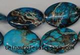 CDI317 15.5 inches 18*25mm oval dyed imperial jasper beads