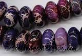 CDI374 15.5 inches 8*16mm rondelle dyed imperial jasper beads