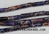 CDI377 15.5 inches 4*12mm tube dyed imperial jasper beads