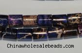 CDI380 15.5 inches 8*10mm tube dyed imperial jasper beads