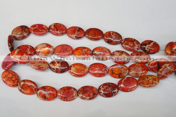 CDI533 15.5 inches 18*25mm oval dyed imperial jasper beads