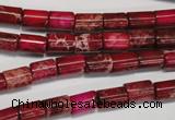 CDI590 15.5 inches 6*8mm tube dyed imperial jasper beads