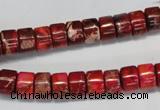 CDI596 15.5 inches 4*8mm tube dyed imperial jasper beads