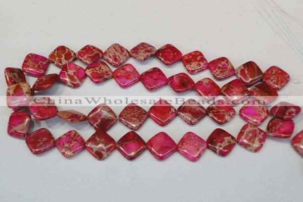 CDI638 15.5 inches 18*18mm diamond dyed imperial jasper beads