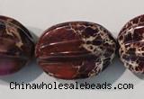 CDI701 15.5 inches 22*28mm star fruit shaped dyed imperial jasper beads