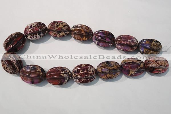 CDI701 15.5 inches 22*28mm star fruit shaped dyed imperial jasper beads