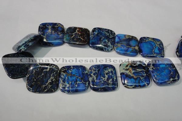 CDI903 15.5 inches 34*34mm square dyed imperial jasper beads