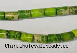 CDI919 15.5 inches 6*8mm tube dyed imperial jasper beads