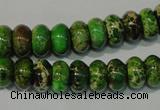 CDI927 15.5 inches 6*10mm rondelle dyed imperial jasper beads