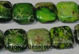 CDI945 15.5 inches 16*16mm square dyed imperial jasper beads