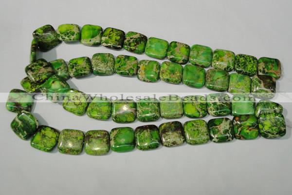 CDI946 15.5 inches 18*18mm square dyed imperial jasper beads