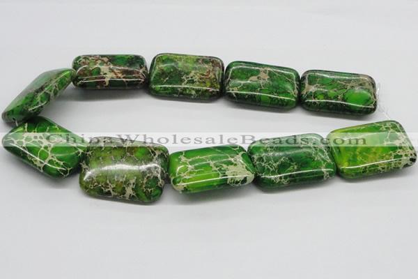 CDI96 16 inches 30*40mm rectangle dyed imperial jasper beads wholesale