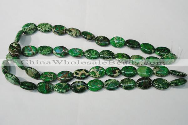 CDI972 15.5 inches 13*18mm oval dyed imperial jasper beads