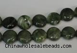 CDJ26 15.5 inches 10mm flat round Canadian jade beads wholesale