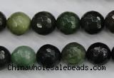CDJ264 15.5 inches 12mm faceted round Canadian jade beads wholesale