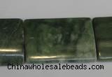 CDJ36 15.5 inches 25*35mm flat tube Canadian jade beads wholesale